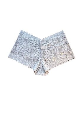 Women’s Sexy Zigzag Trimmed Lace Boyshort Panties Gray Size-S NIB